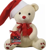 Yılbaşı Özel Konseptli  Romantik "Merry Christmas" Peluş Ayı 80 cm thumbnail 2