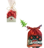 Yılbaşı Özel Konseptli Papyonlu "Merry Christmas" Peluş Ayı 80 cm thumbnail 2