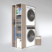 Kenzlife çamaşır-kurutma makinesi dolabı demyan crd 180*090*60 banyo kapaksız arkalıksız thumbnail 5