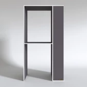 Kenzlife çamaşır-kurutma makinesi dolabı demyan gri 180*090*60 banyo kapaksız arkalıksız thumbnail 3