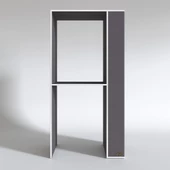 Kenzlife çamaşır-kurutma makinesi dolabı bolodenka gri 180*090*60 banyo kapaksız arkalıksız thumbnail 3