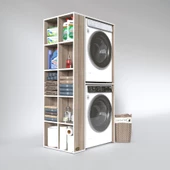 Kenzlife çamaşır-kurutma makinesi dolabı bolodenka crd 180*090*60 banyo kapaksız arkalıksız thumbnail 5