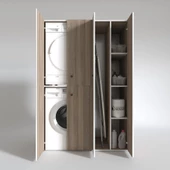 Kenzlife çamaşır-kurutma makinesi dolabı kapaklı yaromira crd 180*120*60 banyo arkalıksız thumbnail 6