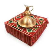 Shark Anatolia Şark Köşesi Masası Puf Kilim Kırmızı - 6