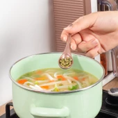 Porsima 1120 12li Standlı Kendinden Yapışkanlı Kaşıklı Kapaklı Baharatlık Saklama Kabı Seti - Bakır Beyaz thumbnail 4