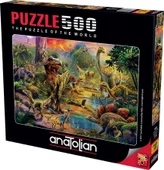 Anatolian Dinozor Krallığı 500 Parça Puzzle (Landscape Of Dinosaurs) thumbnail 2