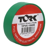 Tork Elektrikçi Bandı Yeşil İzole Elektirik Bant Bandı Pvc 9 Metre thumbnail 1