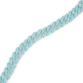 Gümüş Turkuaz Taşlı Gurmet Zincir Bileklik thumbnail 5