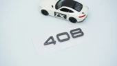 DK Tuning Peugeot 408 Ön Panjur 2022+ Koyu Gri ABS Logo Amblem - 4