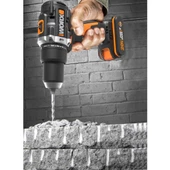 Worx Wx352 20Volt/2.0Ah Li-İon Çift Akülü Kömürsüz Profesyonel Şarjlı Darbeli Matkap thumbnail 6
