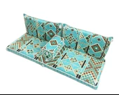 Shark Anatolia Kilim Desenli Şark Köşesi İkili Sedir Takımı Turkuaz - 5