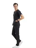 BASIC- Erkek Likralı Siyah Üniforma Takımı thumbnail 2