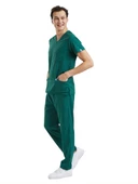 BASIC- Erkek Likralı Yeşil Üniforma Takımı thumbnail 2