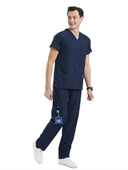 BASIC- Erkek Likralı Lacivert Üniforma Takımı thumbnail 2
