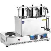Remta 55 Model Üç Demlikli Elektrikli Çay Ocağı 33 Lt. - 3 ADET ÇELİK DEMLİK DAHİL Çay Kazanı -K32 - 1