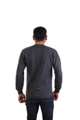 ESER - Bisiklet Yaka Sweatshirt - Cepli - Koyu Gri thumbnail 2