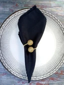 6lı Gold Halkalı Simli Gold Boncuklu Peçete Yüzüğü thumbnail 2