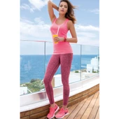Yeni İnci Pembe Kadın Sporcu Tayt Takım YNCS211-S201 thumbnail 3