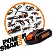 WORX WA3867 20Volt Li-ion PowerShare Hızlı Akü Şarj Cihazı - 7