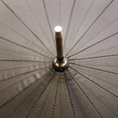 Erkek Şemsiye Siyah Renk Baston Protokol Şemsiye  110 Cm Çap 16 Telli Fiber - 2