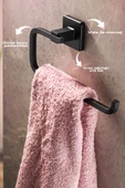 SAS Ömür Boyu Paslanmaz Solo Havluluk Ve Havlu Askılığı Siyah D-009 thumbnail 3