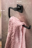 SAS Ömür Boyu Paslanmaz Solo Havluluk Ve Havlu Askılığı Siyah D-009 thumbnail 2