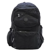 Klinkır Bayan Sırt Çantası Çok Cepli Yağmura Dayanıklı Hafif Kumaş Yeşil Renk Okul Çantası - 7