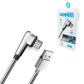 Gammers Powerway Telefon Şarj Data Kablosu Oyuncu Metal Micro Fast Gmx-1 - 1