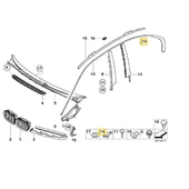BMW E46 YAN CAM YAĞMUR OLUK KLİPSİ 5 ADET 51138204858 VE 51134501967 thumbnail 2