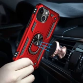 Apple iPhone 13 Kılıf Zore Vega Yüzük Standlı Zırh Kılıf - 12