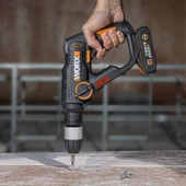 Worx Wx390.9 20Volt 1.2J Profesyonel Sds-Plus Pnömatik Şarjlı Matkap + 8 Adet Uç + Mandren (Akü Dahil Değildir) - 6