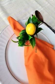 6 Adet Hasır Halkalı Otantik Limonlu Peçete Yüzüğü - 2
