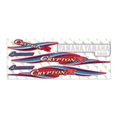 Yamaha Crypton 2005 - 2008 Uyumlu Kırmızı Sticker Set 001 - 1