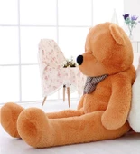 Sevgiliye Özel- Papyonlu 140 Cm Dev BOY Sevimli Peluş Koca Ayı - % 100 Yerli, Pelüş Ayıcık - 9