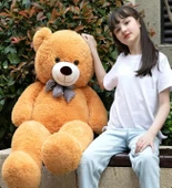 Sevgiliye Özel- Papyonlu 140 Cm Dev BOY Sevimli Peluş Koca Ayı - % 100 Yerli, Pelüş Ayıcık - 2