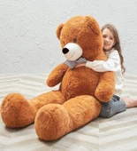 Sevgiliye Özel- Papyonlu 140 Cm Dev BOY Sevimli Peluş Koca Ayı - % 100 Yerli, Pelüş Ayıcık - 3