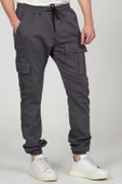 Erkek Kargo Cepli Beli ve Paçası Lastikli Jogger Pantolon - 10