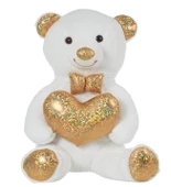 140 cm Işıltılı DORE Papyonlu, Kalp Tutan Peluş Ayı, Sevgiliye ÖZEL SERİ HEDİYE - 7