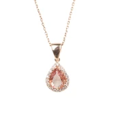 925 Ayar Gümüş Damla Zultanit Taşlı Kolye thumbnail 4