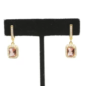 925 Ayar Gümüş Dikdörtgen Zultanit Taşlı Küpe thumbnail 3