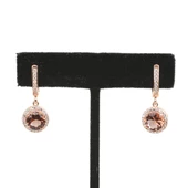 925 Ayar Gümüş Yuvarlak Zultanit Taşlı Küpe thumbnail 2