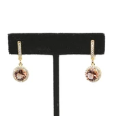 925 Ayar Gümüş Yuvarlak Zultanit Taşlı Küpe thumbnail 3