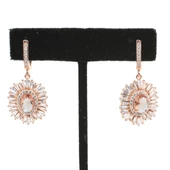 925 Ayar Gümüş Oval Zultanit, Baget ve Zirkon Taş Küpe thumbnail 2