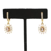 925 Ayar Gümüş Minik Dikdörtgen Zultanit ve Baget Taşlı Küpe thumbnail 3