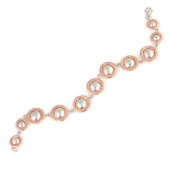 925 Ayar Gümüş Süzme Yarım Top Bileklik thumbnail 3