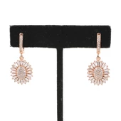 925 Ayar Gümüş Ayçiçek Model Baget Taşlı Küpe thumbnail 2