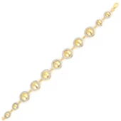 925 Ayar Gümüş Süzme Yarım Top Bileklik thumbnail 7