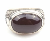 Gümüş Oniks Taşlı El Kalemli Erkek Yüzük thumbnail 6