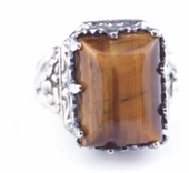 925 Ayar Gümüş Kaplangözü Taşlı Antik Tasarım Erkek Yüzük thumbnail 5