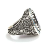 925 Ayar Gümüş Ametist Taşlı Erkek Yüzük thumbnail 2